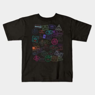 Travel city stamps Kids T-Shirt